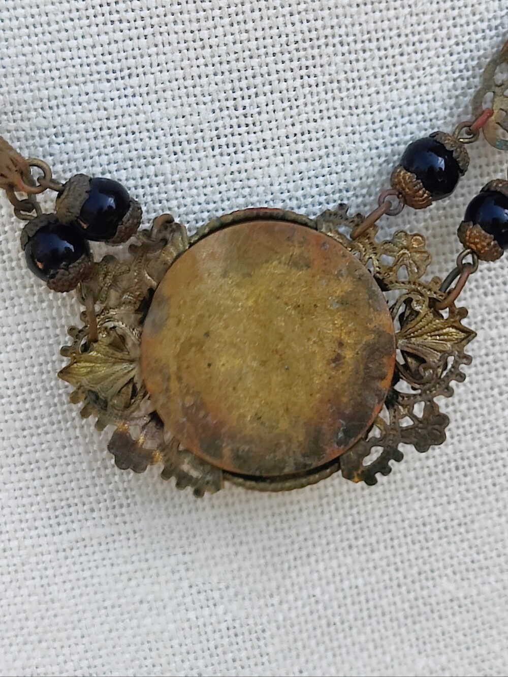 Antique Czechoslovakian George Washington Necklace - Picture 6 of 8